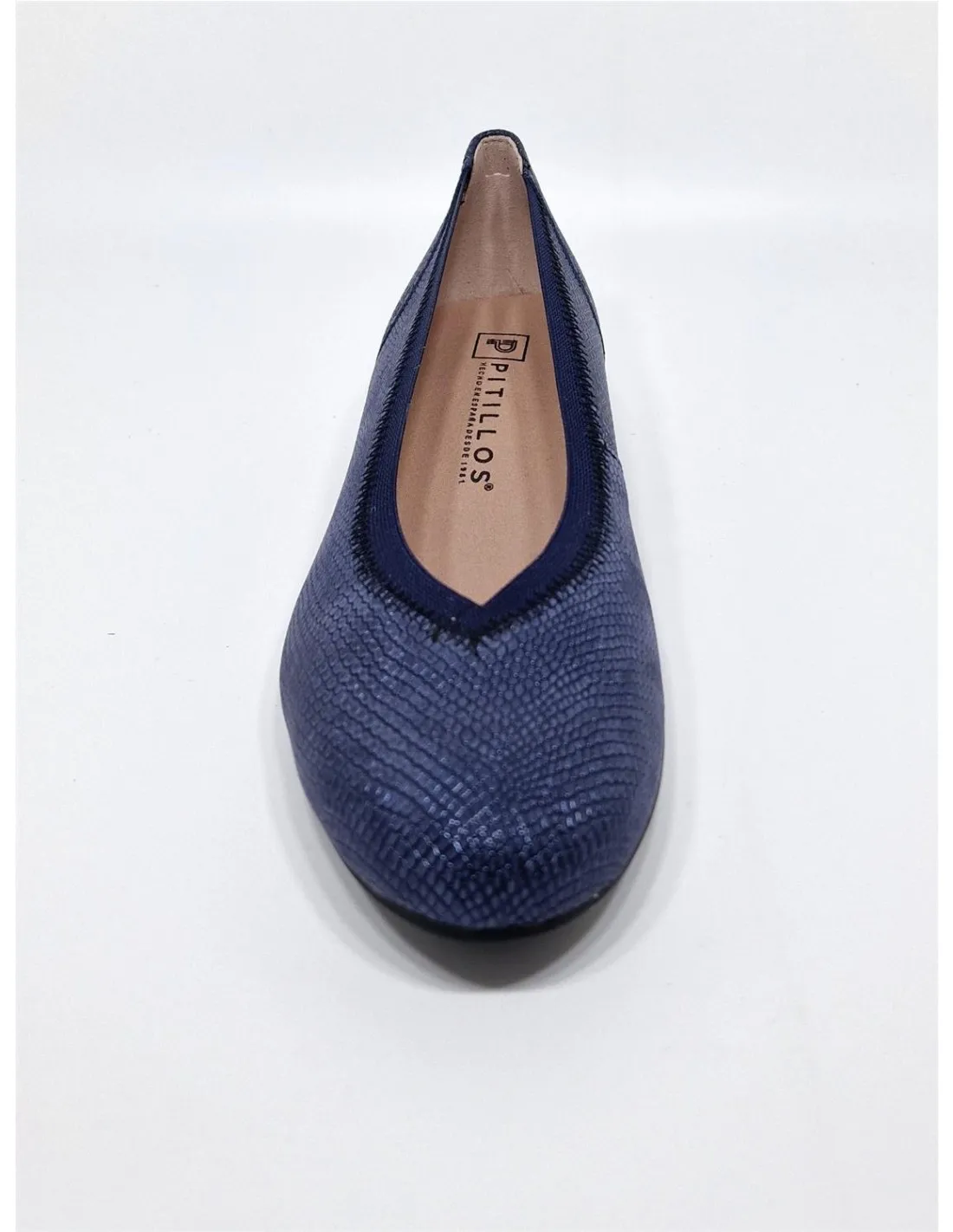 Zapato de mujer Pitillos en azul marino/oro 5710