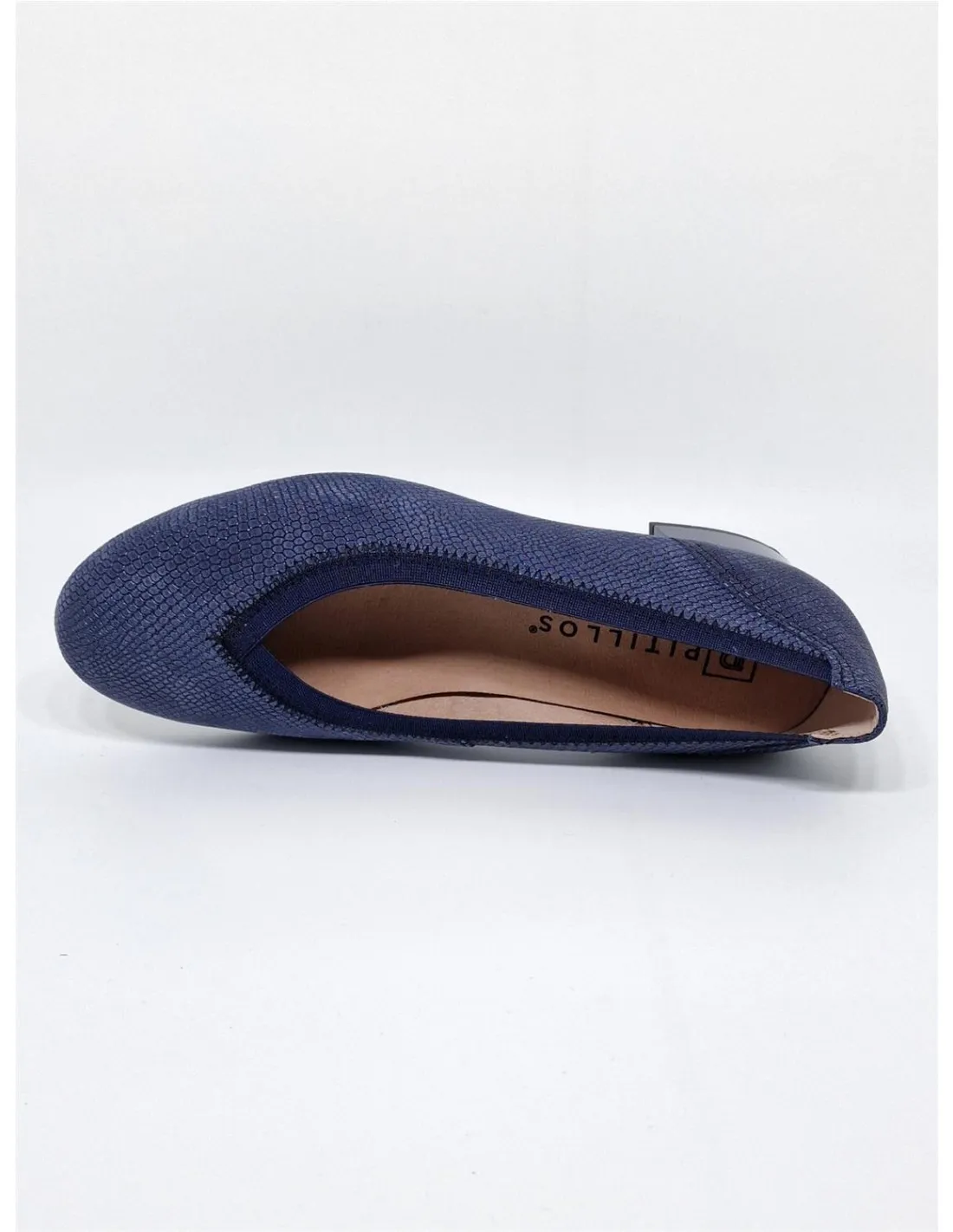 Zapato de mujer Pitillos en azul marino/oro 5710