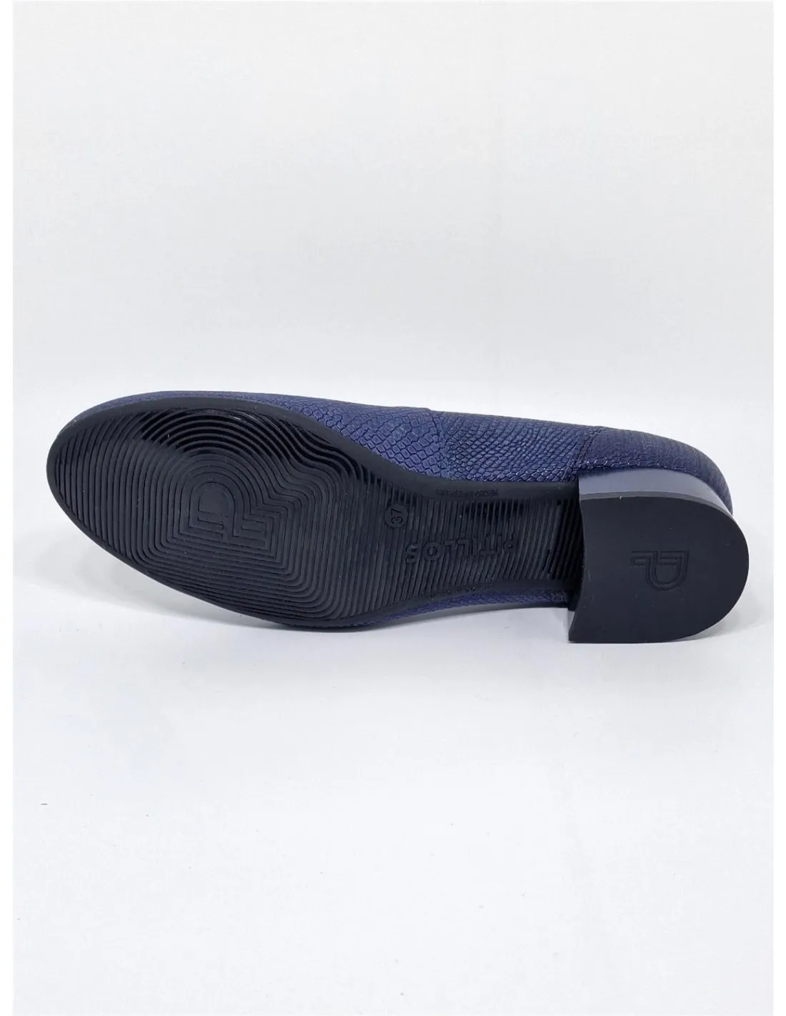 Zapato de mujer Pitillos en azul marino/oro 5710