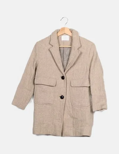 Zara Abrigo básico beige